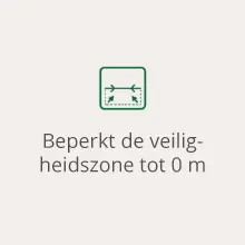 Beperkt de veiligheidszone tot 0 m